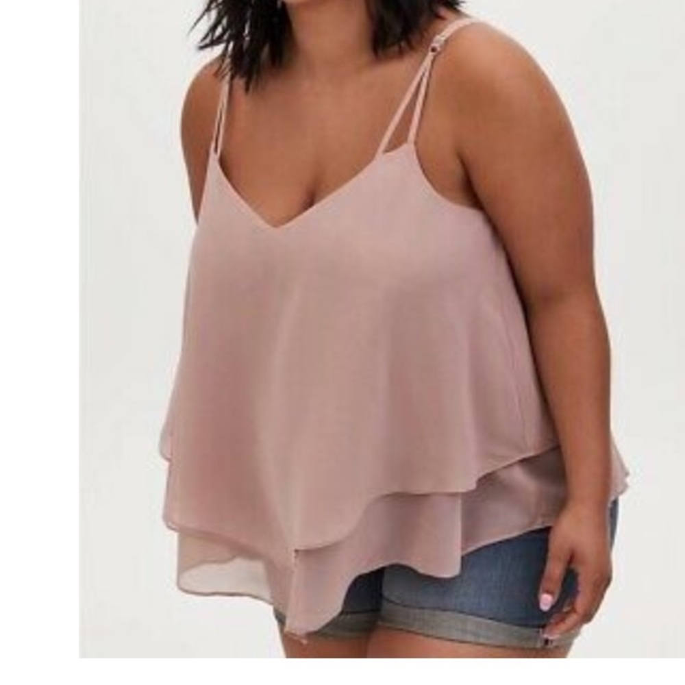Torrid Taupe Chiffon Tank